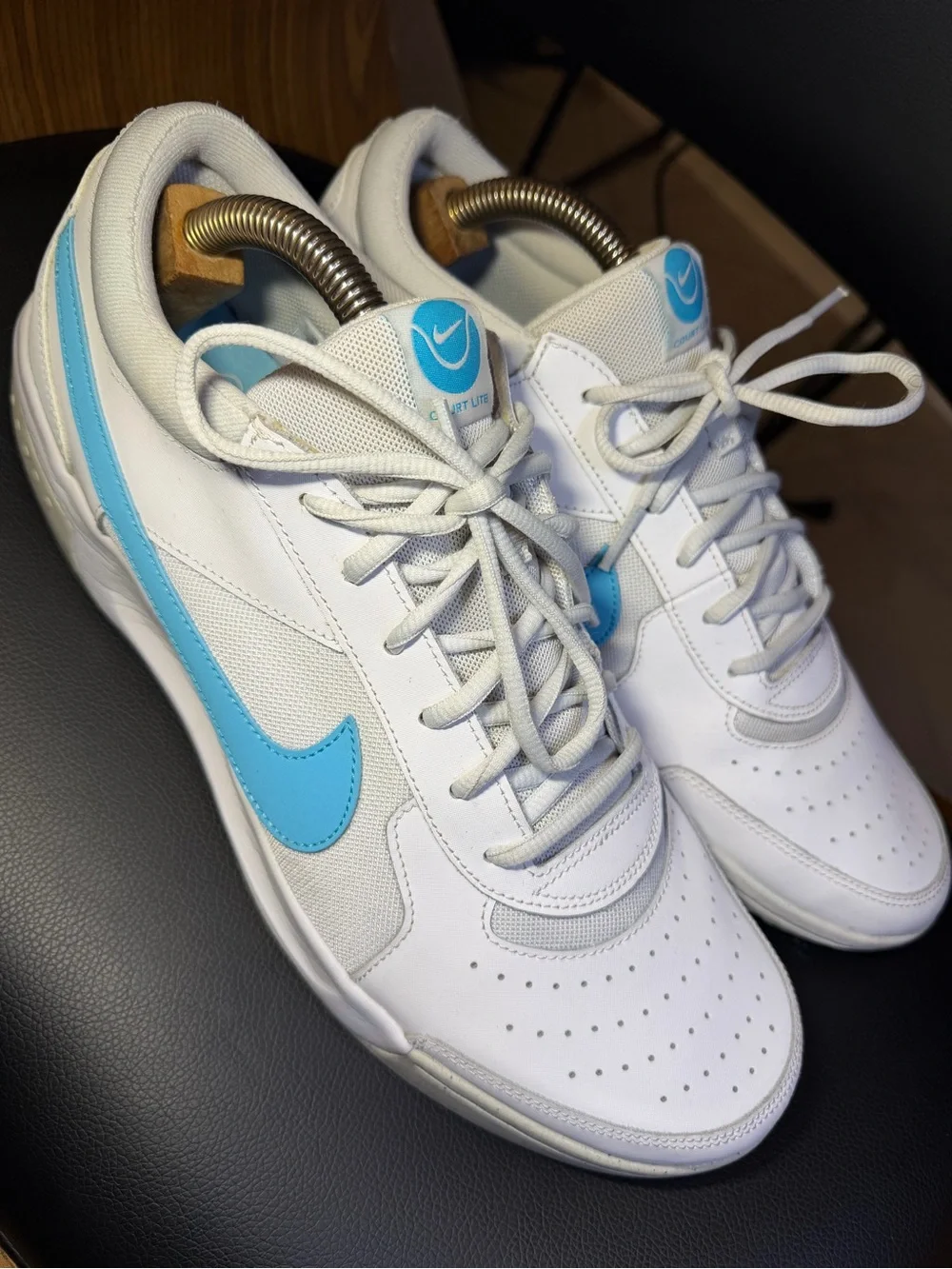 Men's Nike Zoom Court Lite 3 White/Baltic Blue-Photon Dust (DV3258 100) - SZ 13